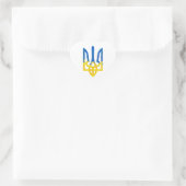 Low polygonal ukrainisch trident Herz-Aufkleber (Tasche)