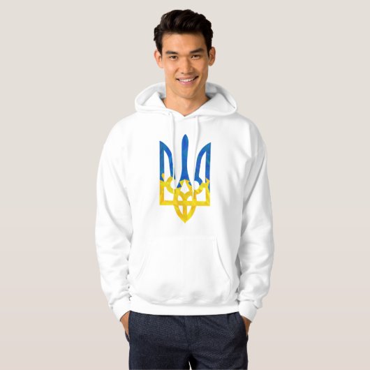 Low polygonal ukrainisch trident hoodie (Vorne ganz)