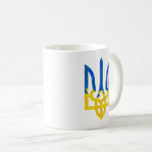 Low polygonal ukrainisch trident kaffeetasse (VorderseiteRechts)