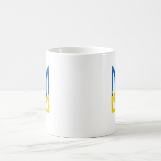 Low polygonal ukrainisch trident kaffeetasse (Mittel)