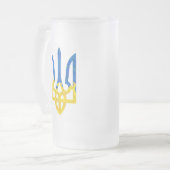 Low polygonal ukrainisch trident mattglas bierglas (Vorderseite Links)