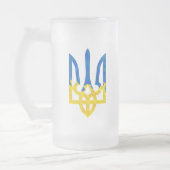 Low polygonal ukrainisch trident mattglas bierglas (Links)