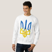 Low polygonal ukrainisch trident sweatshirt (Vorne ganz)