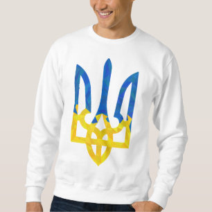 Low polygonal ukrainisch trident sweatshirt