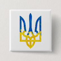 Low polygonal ukrainischer trident Schlüsselanhäng