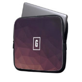Low Polypink/violett/schwarz, erste Notebook-Hülle Laptopschutzhülle (Vorderseite Links)