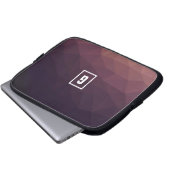 Low Polypink/violett/schwarz, erste Notebook-Hülle Laptopschutzhülle (Vorne Knopf)