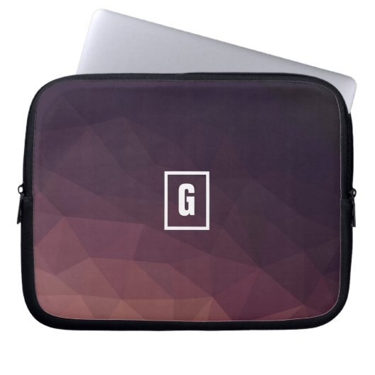 Low Polypink/violett/schwarz, erste Notebook-Hülle Laptopschutzhülle (Vorderseite)
