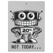 Low Power Robot - Nicht heute... Klemmbrett (Rückseite)