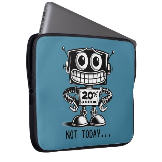 Low Power Robot - Nicht heute... Laptopschutzhülle (Vorne Rechts)