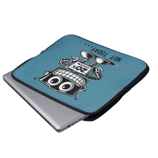 Low Power Robot - Nicht heute... Laptopschutzhülle (Vorne Knopf)