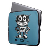 Low Power Robot - Nicht heute... Laptopschutzhülle (Vorderseite Links)