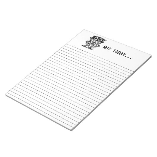 Low Power Robot - Nicht heute... Notizblock (angewinkelt)