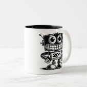 Low Power Robot - Nicht heute... Zweifarbige Tasse (VorderseiteRechts)