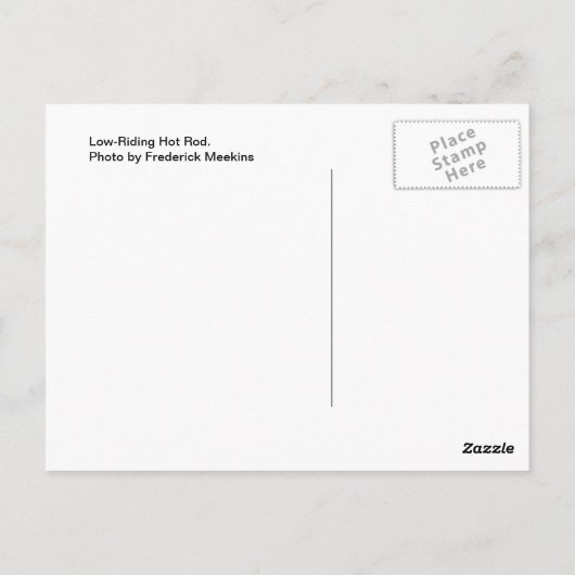 Low-Riding-Frisierte Auto Postkarte (Rückseite)