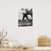 Low section of woman walking on treadmill poster (Küche)