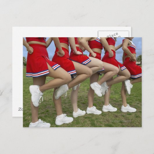 Low Section View of a Group of Cheerleader Postkarte (Vorne/Hinten)
