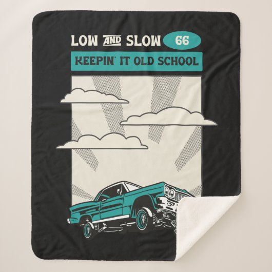 Low & Slow 66 Classic Lowrider Sherpadecke (Vorderseite)