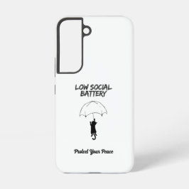 Low Social Battery–Editierbares Zitat Cat Samsung  Galaxy Hülle