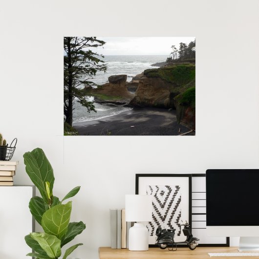 Low Tide bei Depoe Bay Poster (Heimbüro)