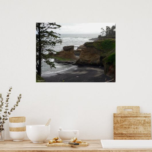 Low Tide bei Depoe Bay Poster (Küche)