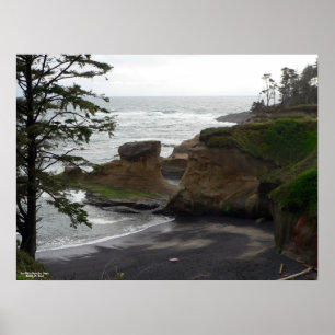 Low Tide bei Depoe Bay Poster