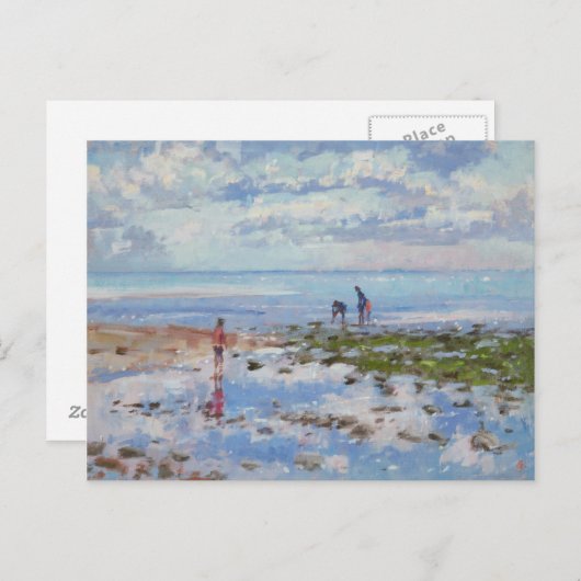 Low Tide Charmouth 2012 Postkarte (Vorne/Hinten)