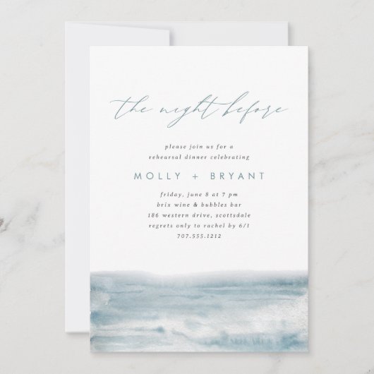 Low-Tide Coastal Probe Abendessen Einladung (Vorderseite)