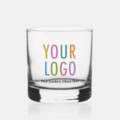 Lowball Whiskey Rocks Glass mit dem Logo 12 oz Whiskyglas (Vorderseite)