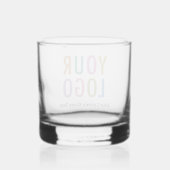 Lowball Whiskey Rocks Glass mit dem Logo 12 oz Whiskyglas (Rückseite)