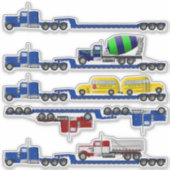 Lowboy Trailer Big Rig Stickers Aufkleber (Vorderseite)