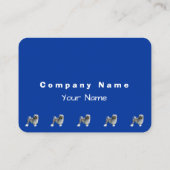 Lowchen auf dunkelblauem visitenkarte (Rückseite)