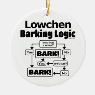 Lowchen Barking Logic Keramik Ornament