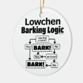 Lowchen Barking Logic Keramik Ornament (Links)