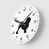 Lowchen Dog Breed Silhouette Runde Wanduhr (Winkel)