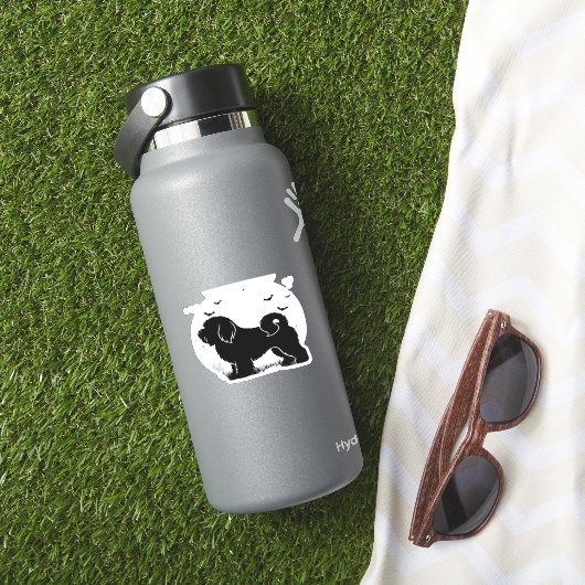 Lowchen Dog � Halloween Moon Silhouette Classic T- Aufkleber (HydroFlask Insitu)