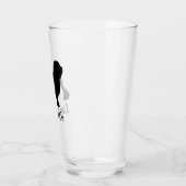 Lowchen Dog Silhouette Personalisiertes Trinkglas Glas (Links)