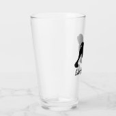Lowchen Dog Silhouette Personalisiertes Trinkglas Glas (Rechts)