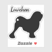 Lowchen Dog Silhouette Vinyl Decal Aufkleber (Blatt)