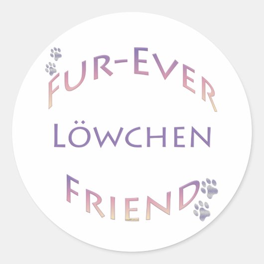 Löwchen Furever Runder Aufkleber (Vorderseite)