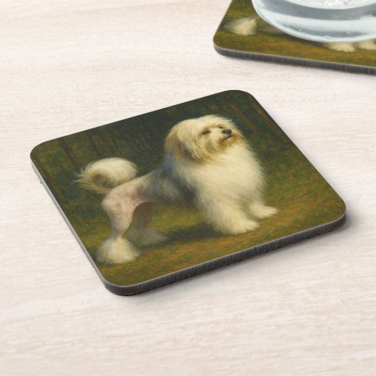 Lowchen Getränkeuntersetzer (Linke Seite)