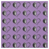 Lowchen Herz-Entwurf Stoff (Muster)