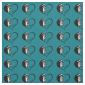 Lowchen Herz-Entwurf Stoff (Muster)