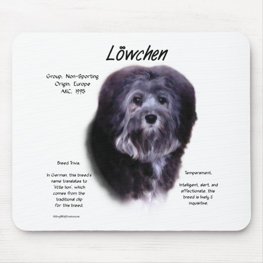 Löwchen History Design Mousepad (Vorne)