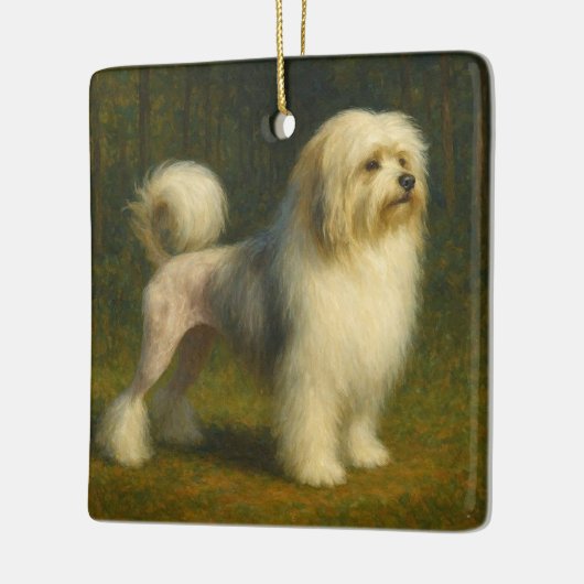 Lowchen Keramikornament (Links)