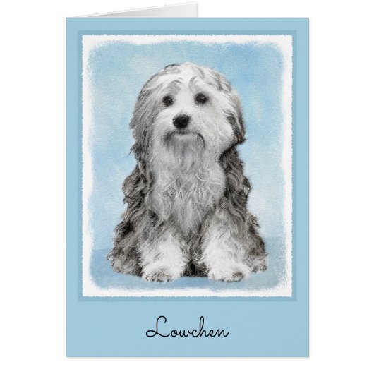 Lowchen Malerei - Niedliche Original Hunde Kunst (Vorne)
