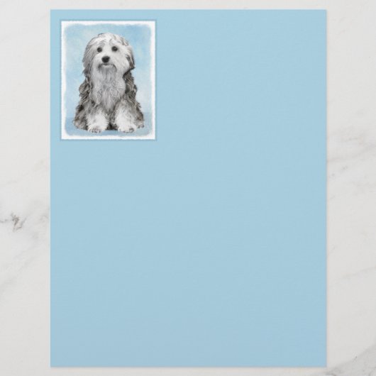 Lowchen Malerei - Niedliche Original Hunde Kunst (Vorderseite)