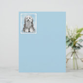 Lowchen Malerei - Niedliche Original Hunde Kunst (Stehend Vorderseite)