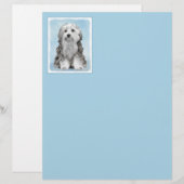 Lowchen Malerei - Niedliche Original Hunde Kunst (Vorne/Hinten)