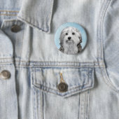 Lowchen Malerei - Niedliche Original Hunde Kunst Button (Beispiel)